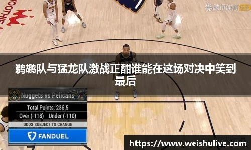 鹈鹕队与猛龙队激战正酣谁能在这场对决中笑到最后